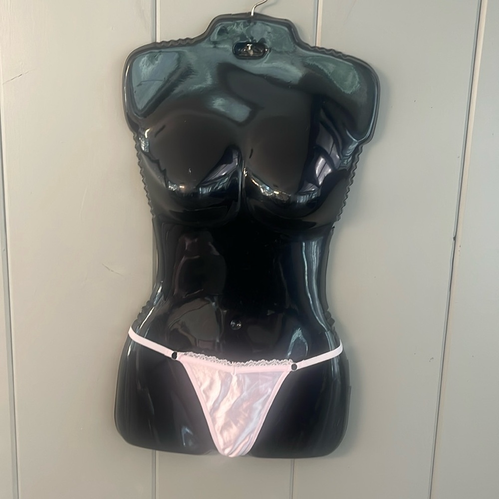 Pink Satin Sissy String Thong Panty Spree Intimates 💗